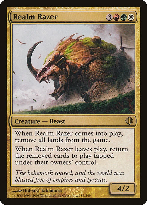 Realm Razer, carta Magic di tipo Creature — Beast illustrata da Hideaki Takamura