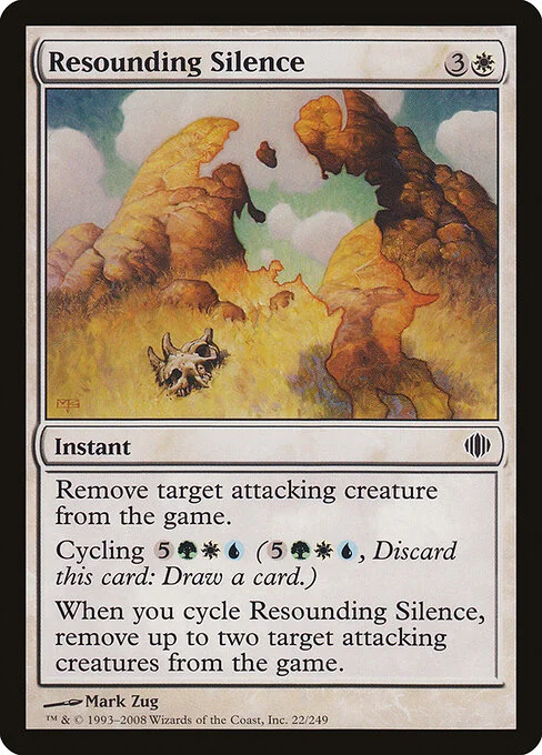Resounding Silence, carta Magic di tipo Instant illustrata da Mark Zug