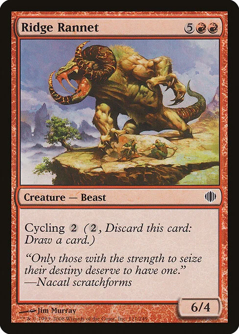 Ridge Rannet, carta Magic di tipo Creature — Beast illustrata da Jim Murray