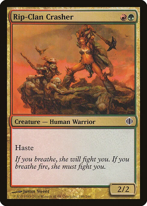 Rip-Clan Crasher, carta Magic di tipo Creature — Human Warrior illustrata da Justin Sweet