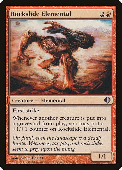 Rockslide Elemental, carta Magic di tipo Creature — Elemental illustrata da Joshua Hagler