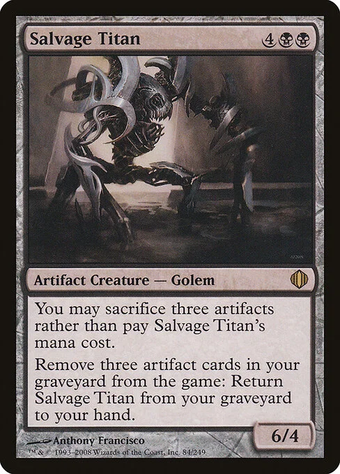 Salvage Titan, carta Magic di tipo Artifact Creature — Golem illustrata da Anthony Francisco