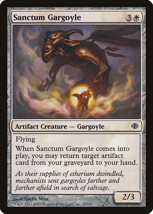 Sanctum Gargoyle, carta Magic di tipo Artifact Creature — Gargoyle illustrata da Shelly Wan