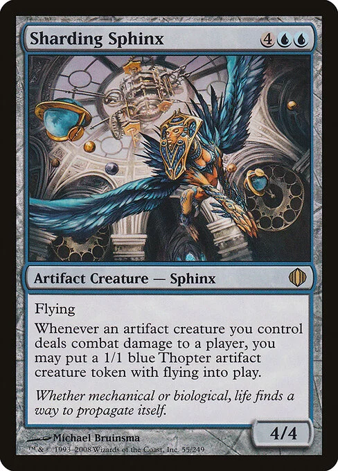 Sharding Sphinx, carta Magic di tipo Artifact Creature — Sphinx illustrata da Michael Bruinsma