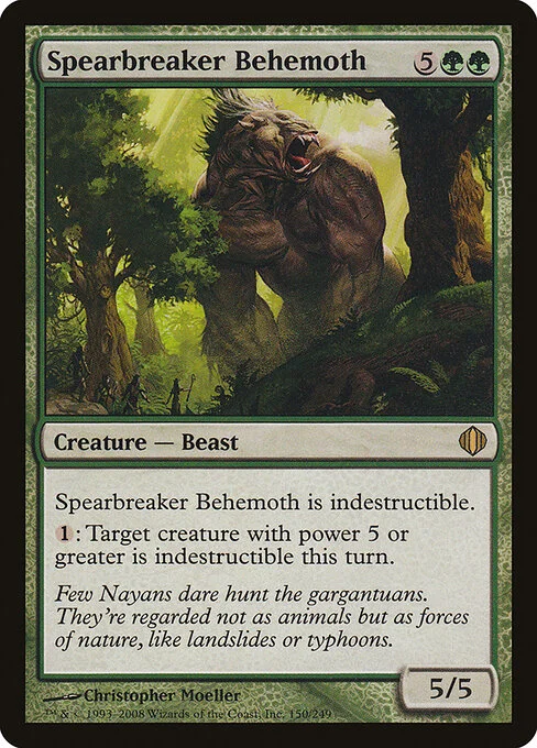 Spearbreaker Behemoth, carta Magic di tipo Creature — Beast illustrata da Christopher Moeller