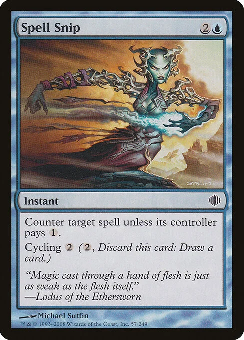 Spell Snip, carta Magic di tipo Instant illustrata da Michael Sutfin