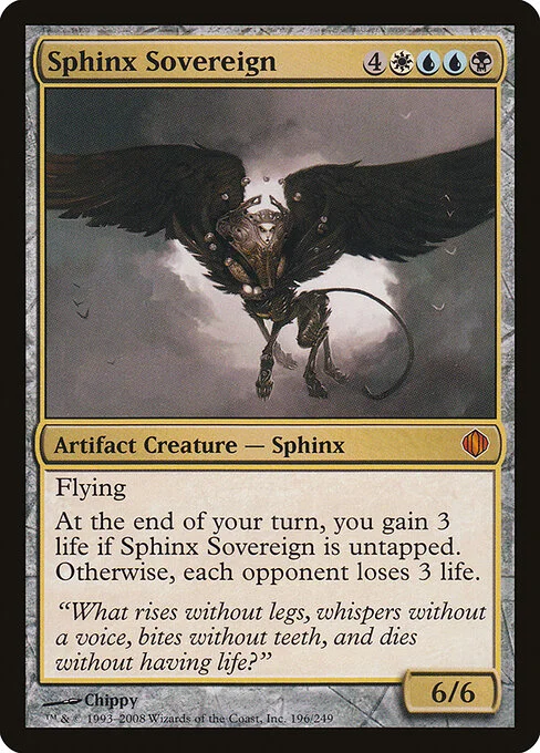 Sphinx Sovereign, carta Magic di tipo Artifact Creature — Sphinx illustrata da Chippy