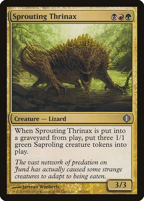 Sprouting Thrinax, carta Magic di tipo Creature — Lizard illustrata da Jarreau Wimberly