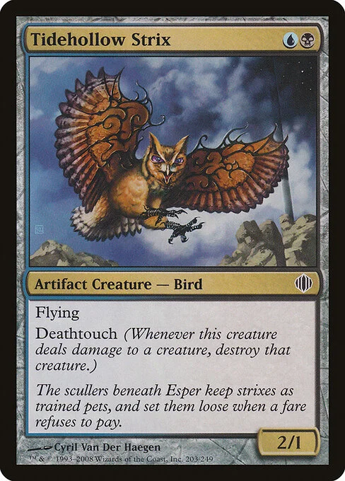 Tidehollow Strix, carta Magic di tipo Artifact Creature — Bird illustrata da Cyril Van Der Haegen