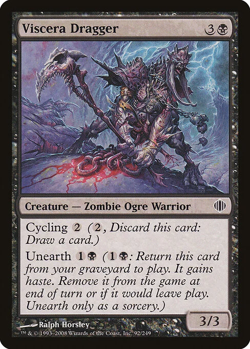 Viscera Dragger, carta Magic di tipo Creature — Zombie Ogre Warrior illustrata da Ralph Horsley
