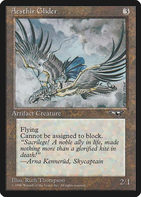 Aesthir Glider, carta Magic di tipo Artifact Creature — Bird Construct illustrata da Ruth Thompson