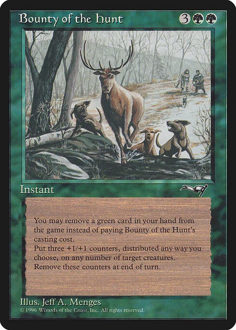 Bounty of the Hunt, carta Magic di tipo Instant illustrata da Jeff A. Menges