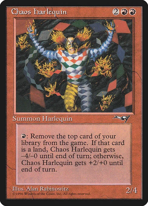 Chaos Harlequin, carta Magic di tipo Creature — Human illustrata da Alan Rabinowitz