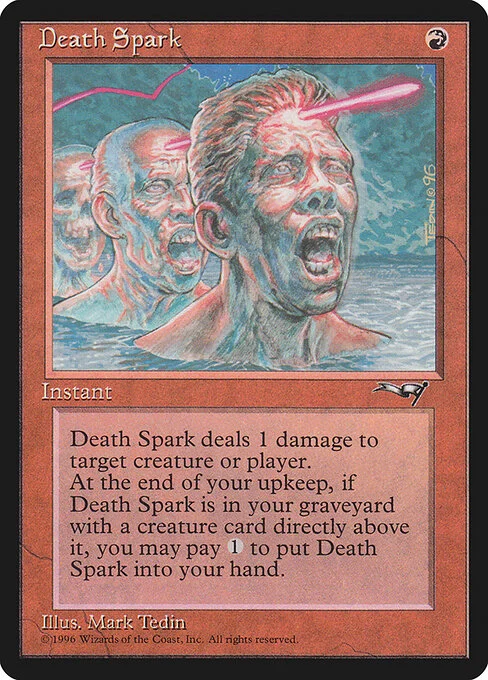Death Spark, carta Magic di tipo Instant illustrata da Mark Tedin