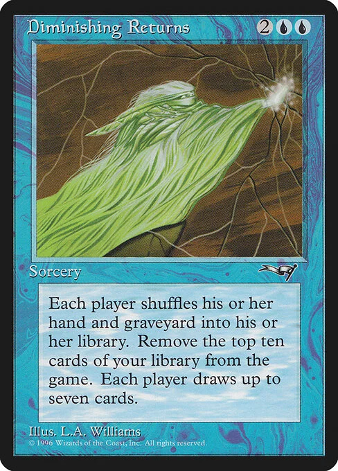 Diminishing Returns, carta Magic di tipo Sorcery illustrata da Allen Williams