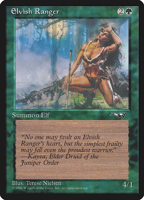 Elvish Ranger, carta Magic di tipo Creature — Elf Ranger illustrata da Terese Nielsen