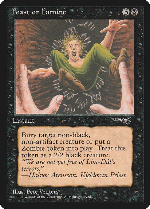 Feast or Famine, carta Magic di tipo Instant illustrata da Pete Venters