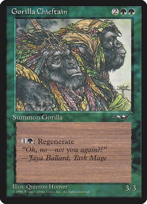 Gorilla Chieftain, carta Magic di tipo Creature — Ape illustrata da Quinton Hoover
