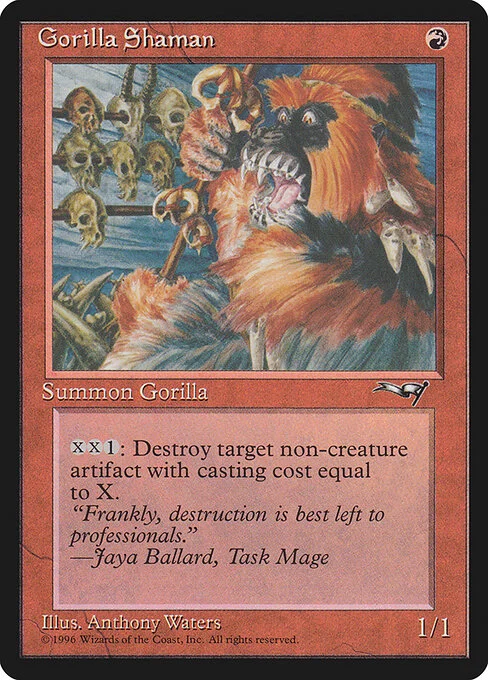 Gorilla Shaman, carta Magic di tipo Creature — Ape Shaman illustrata da Anthony S. Waters