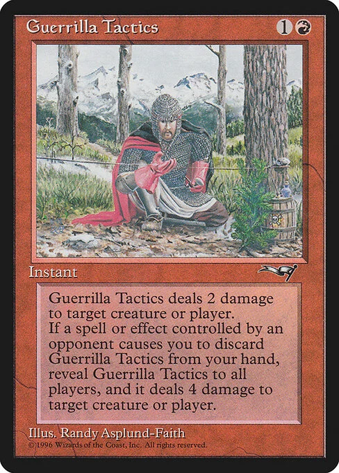 Guerrilla Tactics, carta Magic di tipo Instant illustrata da Randy Asplund-Faith