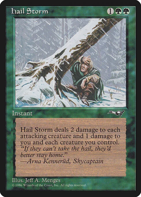 Hail Storm, carta Magic di tipo Instant illustrata da Jeff A. Menges