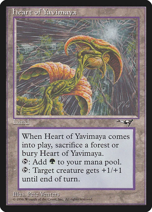 Heart of Yavimaya, carta Magic di tipo Land illustrata da Pete Venters