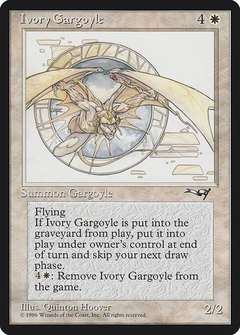 Ivory Gargoyle, carta Magic di tipo Creature — Gargoyle illustrata da Quinton Hoover