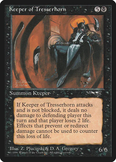 Keeper of Tresserhorn, carta Magic di tipo Creature — Avatar illustrata da Zak Plucinski & D. Alexander Gregory