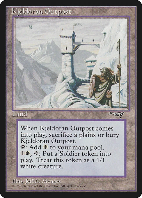 Kjeldoran Outpost, carta Magic di tipo Land illustrata da Jeff A. Menges