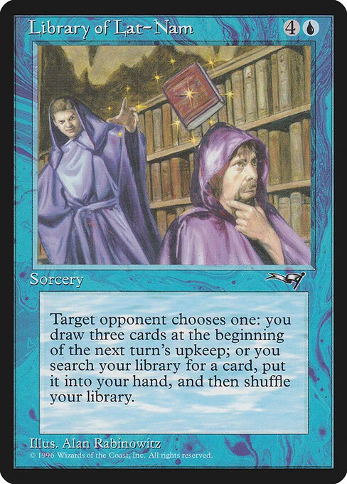 Library of Lat-Nam, carta Magic di tipo Sorcery illustrata da Alan Rabinowitz