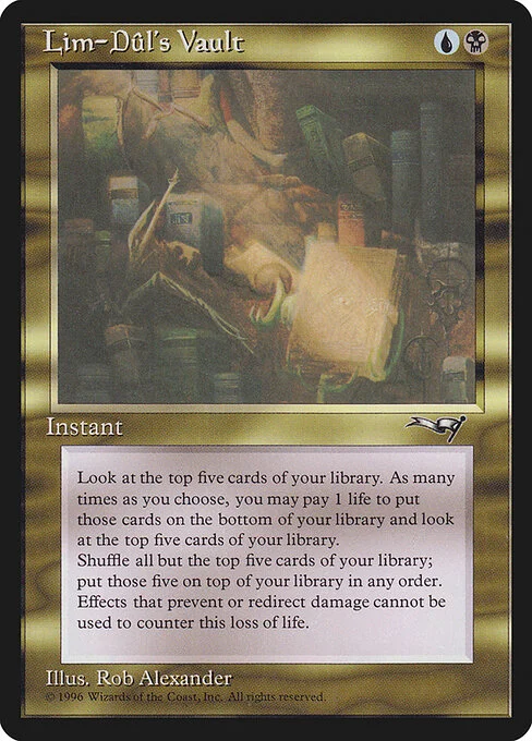Lim-Dûl's Vault, carta Magic di tipo Instant illustrata da Rob Alexander