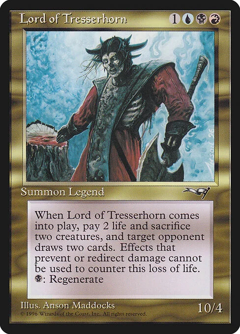 Lord of Tresserhorn, carta Magic di tipo Legendary Creature — Zombie illustrata da Anson Maddocks
