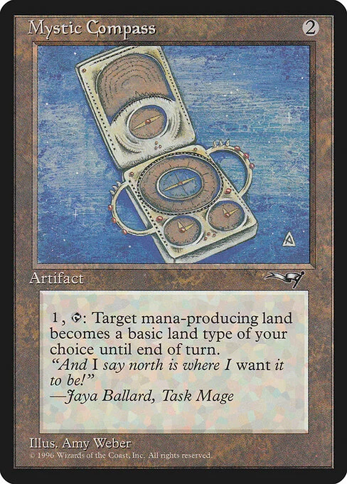 Mystic Compass, carta Magic di tipo Artifact illustrata da Amy Weber