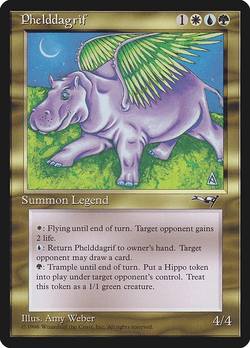 Phelddagrif, carta Magic di tipo Legendary Creature — Phelddagrif illustrata da Amy Weber