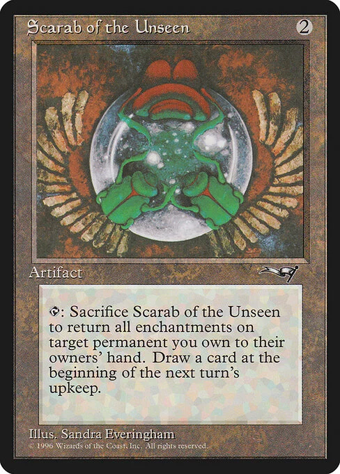 Scarab of the Unseen, carta Magic di tipo Artifact illustrata da Sandra Everingham