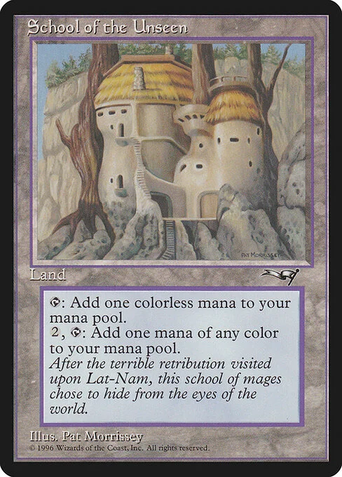 School of the Unseen, carta Magic di tipo Land illustrata da Pat Lewis