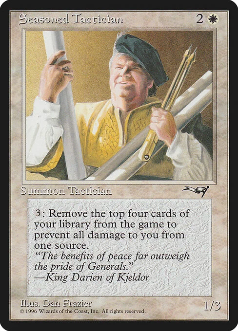 Seasoned Tactician, carta Magic di tipo Creature — Human Advisor illustrata da Dan Frazier