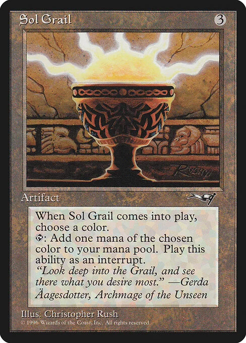 Sol Grail, carta Magic di tipo Artifact illustrata da Christopher Rush