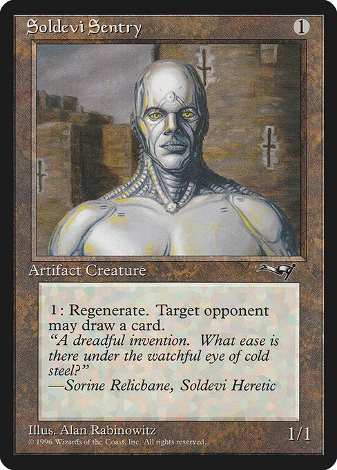 Soldevi Sentry, carta Magic di tipo Artifact Creature — Soldier illustrata da Alan Rabinowitz