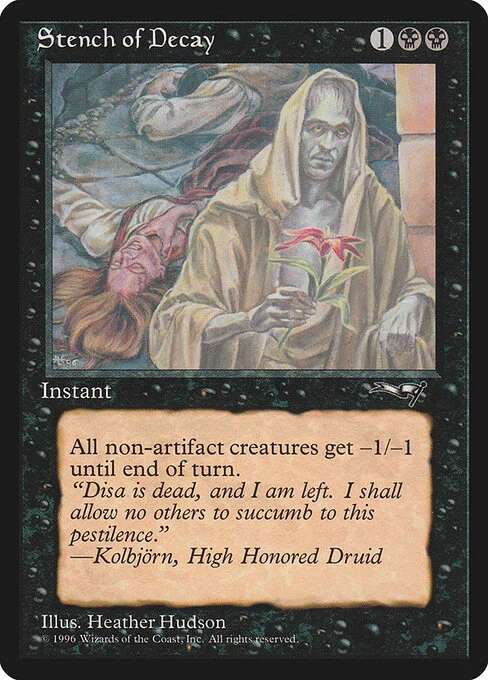 Stench of Decay, carta Magic di tipo Instant illustrata da Heather Hudson