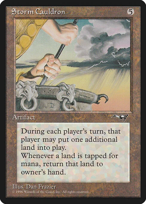Storm Cauldron, carta Magic di tipo Artifact illustrata da Dan Frazier