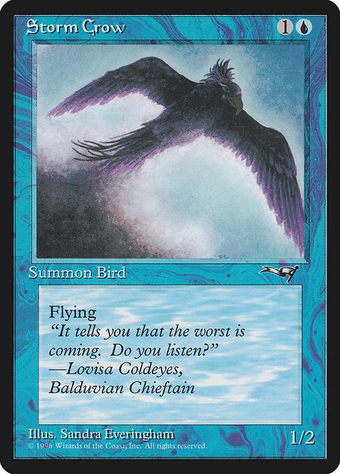 Storm Crow, carta Magic di tipo Creature — Bird illustrata da Sandra Everingham