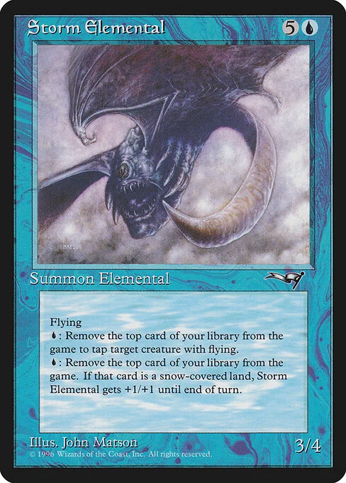 Storm Elemental, carta Magic di tipo Creature — Elemental illustrata da John Matson