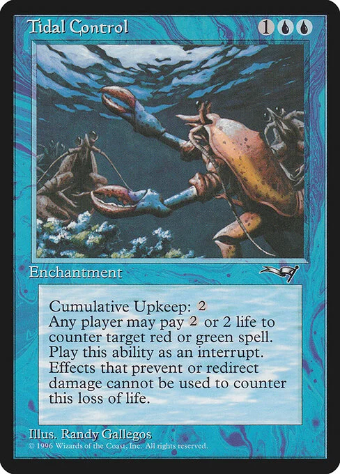 Tidal Control, carta Magic di tipo Enchantment illustrata da Randy Gallegos