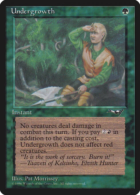 Undergrowth, carta Magic di tipo Instant illustrata da Pat Lewis