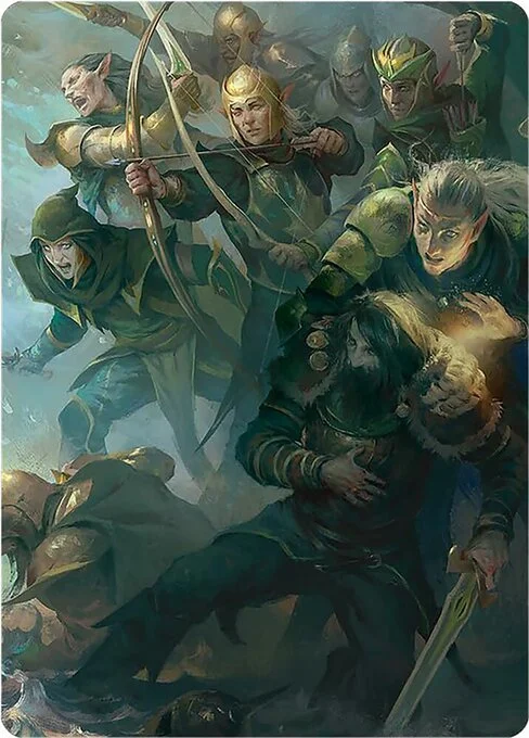 Galadhrim Brigade // Galadhrim Brigade, carta Magic di tipo Card // Card illustrata da Alexander Mokhov