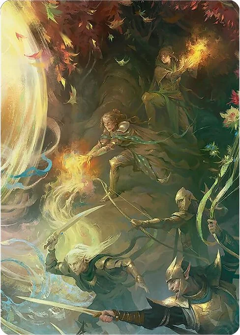 Rally the Galadhrim // Rally the Galadhrim, carta Magic di tipo Card // Card illustrata da Alexander Mokhov