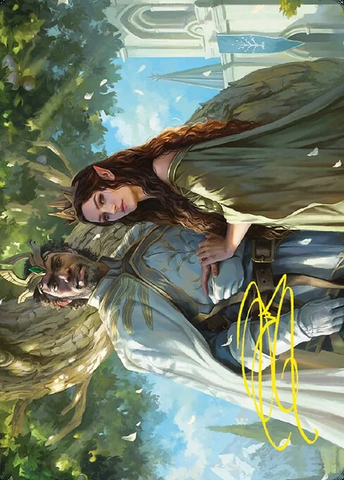 Aragorn and Arwen, Wed // Aragorn and Arwen, Wed, carta Magic di tipo Card // Card illustrata da Magali Villeneuve