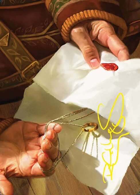 Bilbo's Ring // Bilbo's Ring, carta Magic di tipo Card // Card illustrata da Randy Gallegos