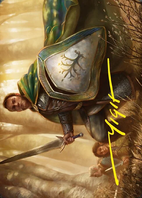 Boromir, Warden of the Tower // Boromir, Warden of the Tower, carta Magic di tipo Card // Card illustrata da Yigit Koroglu